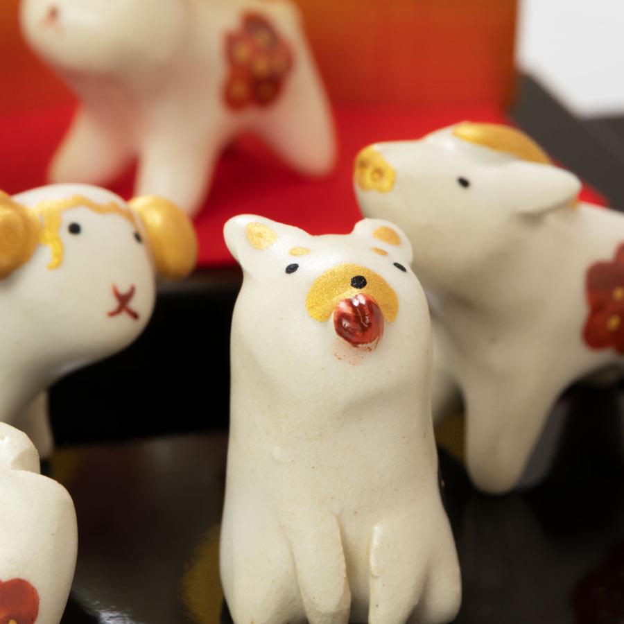 正月干支飾り 和粋十二支飾り (EK8070) 瀬戸焼 Setoyaki Pottery