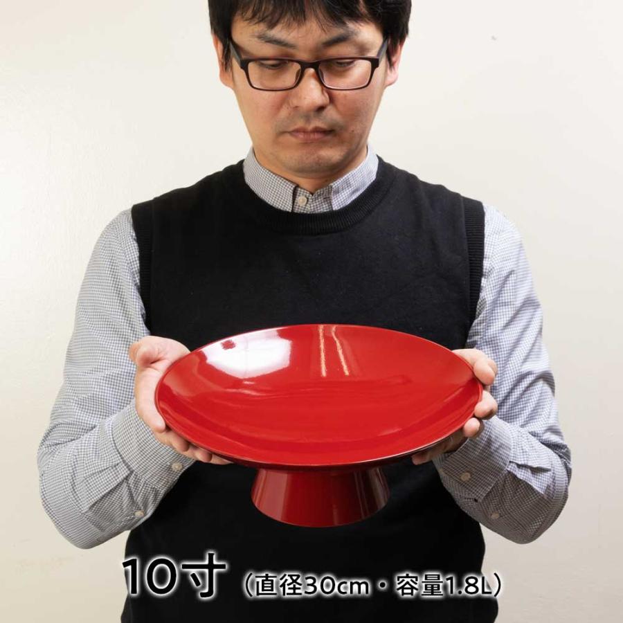 岸本吉二商店 両手で持とう 大盃 10寸（直径30cm・容量1.8L） 朱塗りの