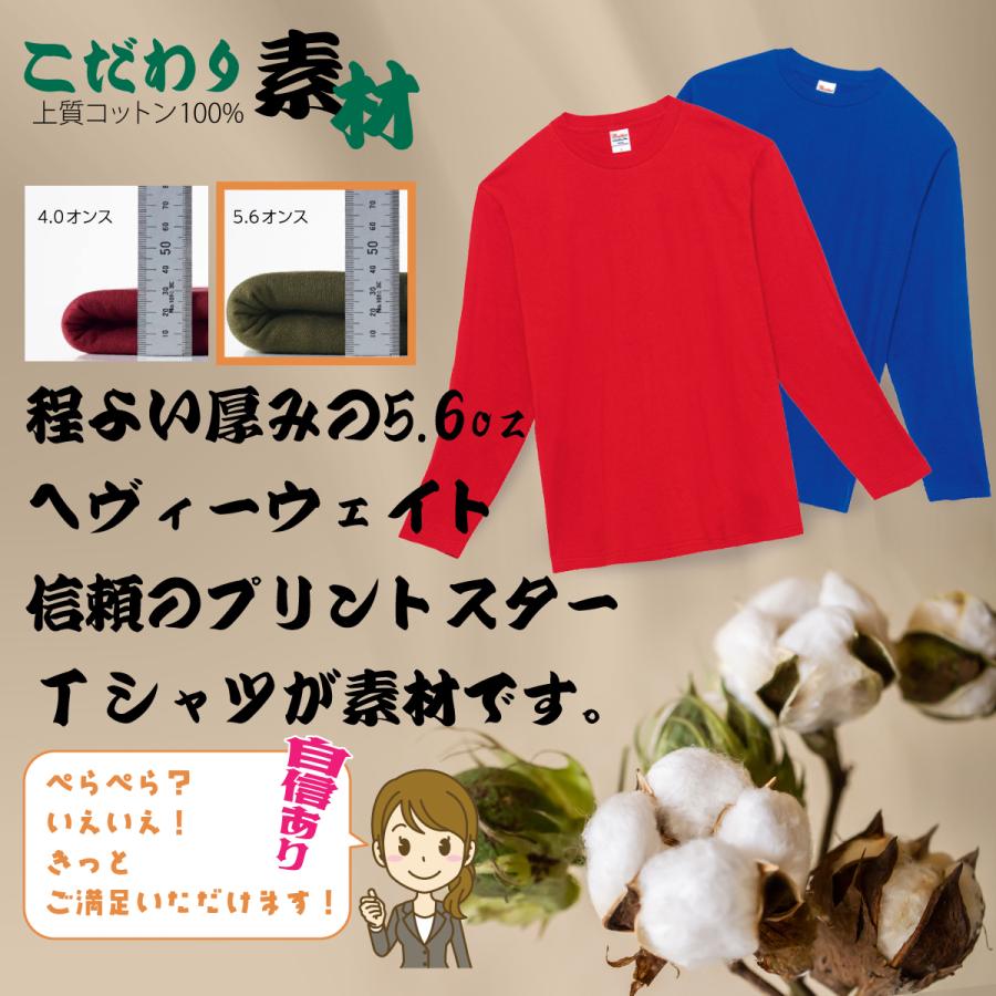 Printstar（プリントスター） オリジナル 長袖 tシャツ 名入れ 1枚から