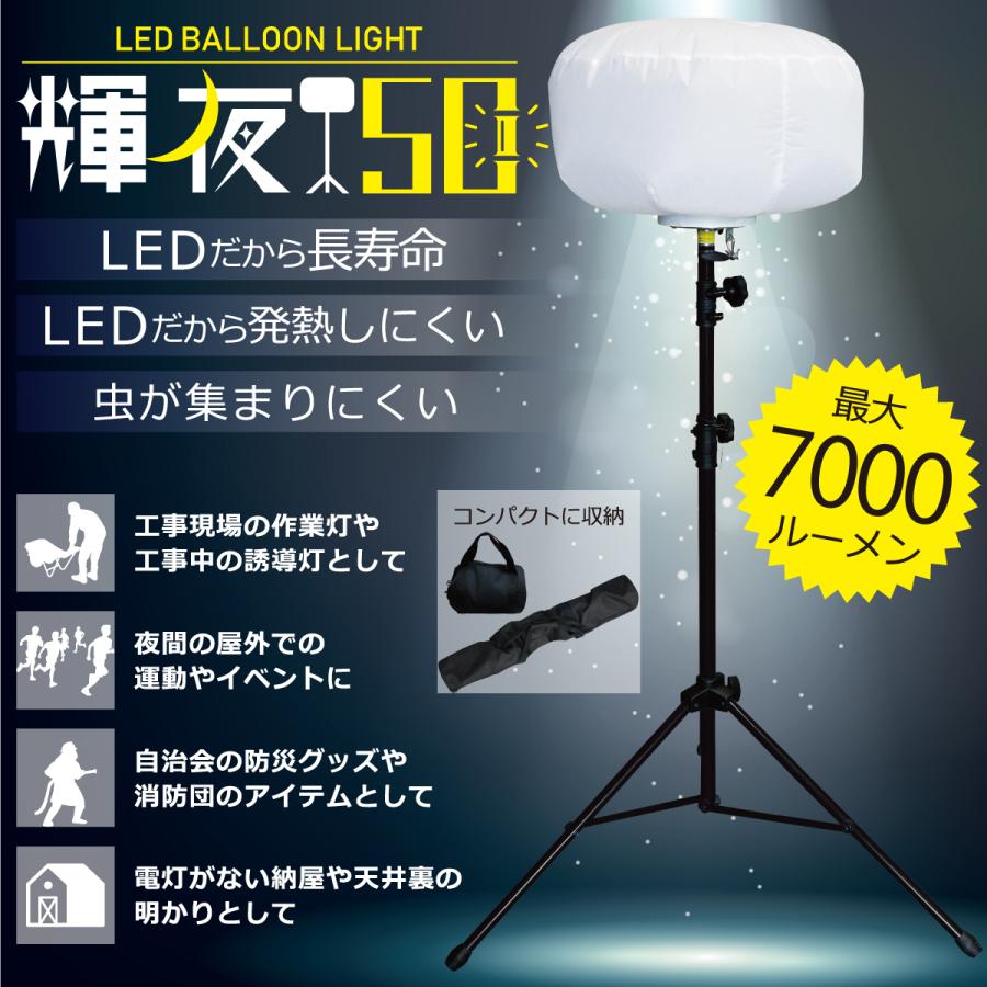 LEDバルーン投光器　50W　BL-50-F　全光バルーンタイプ