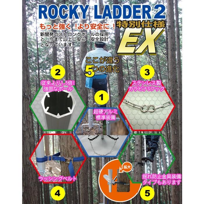 枝打ちはしご ロッキーラダー２EX 特別仕様 木登り器 巴化成｜wb-tokutoku｜02