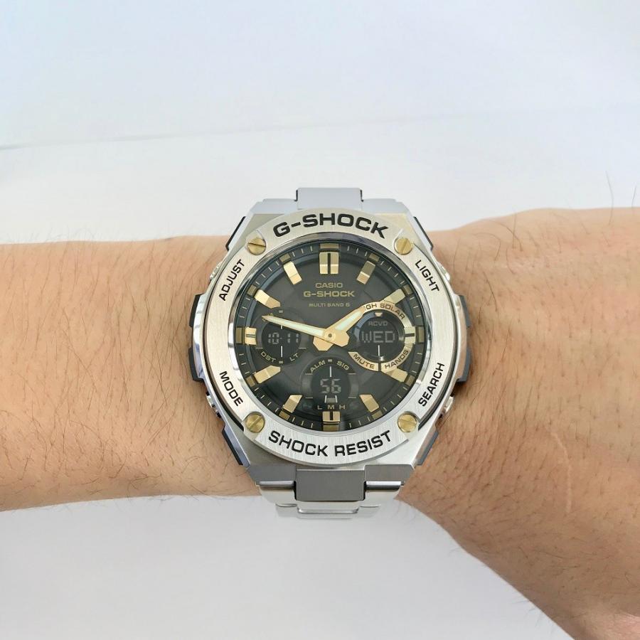 CASIO カシオ G-SHOCK Gショック G-STEEL ソーラー電波 シルバー GST