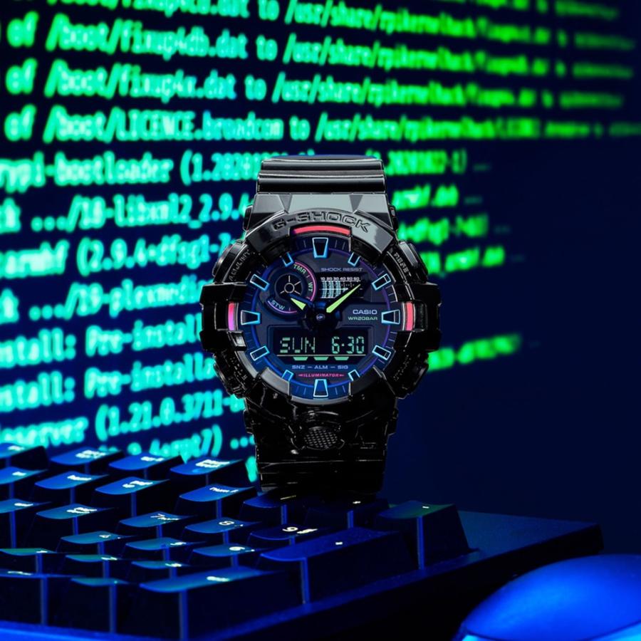 CASIO カシオ G-SHOCK Gショック Virtual Rainbow：Gamer’s RGB series ブラック レインボー GA-700RGB-1AJF 【安心の3年保証】｜wbc-store-khm｜05