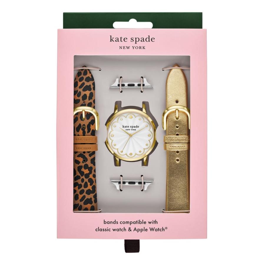 Kate Spade ケイトスペード Apple Watch アップルウォッチ ベルト バンド 38mm/40mm/41mm 対応 レディース レオパード ゴールド KSS0149SET｜wbc-store-khm｜02