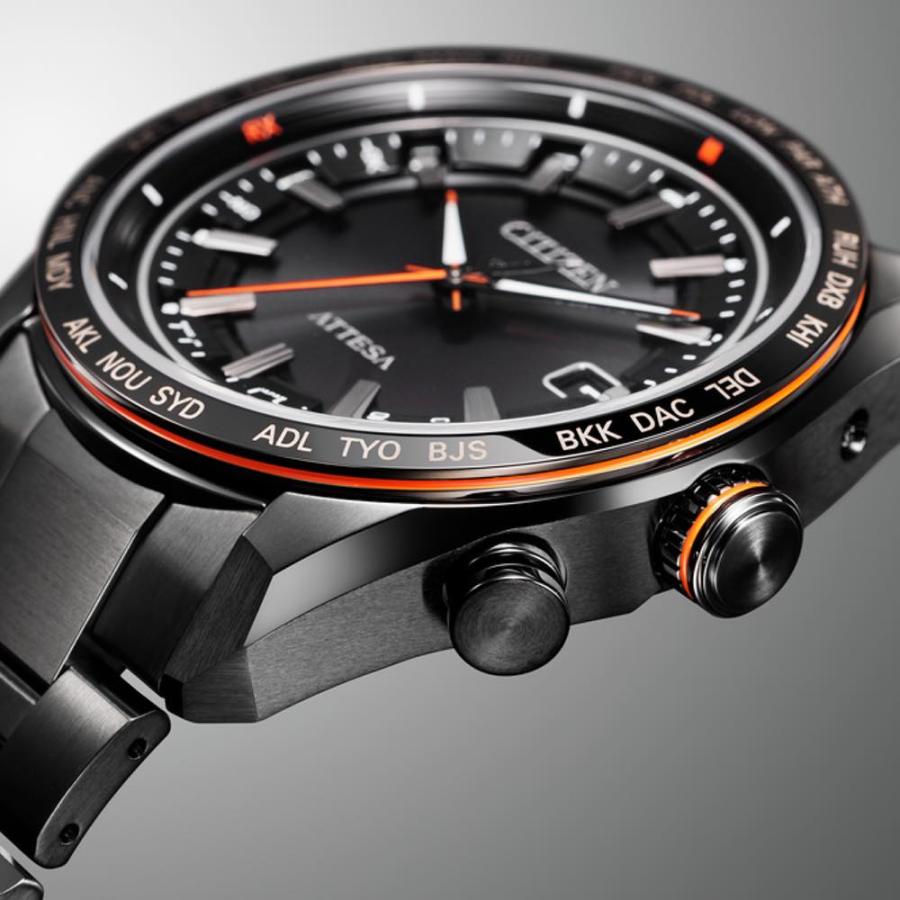 CITIZEN シチズン ATTESA アテッサ ACT Line エコ・ドライブ電波 チタン ブラック CB0286-61E 【安心の5年保証】の画像