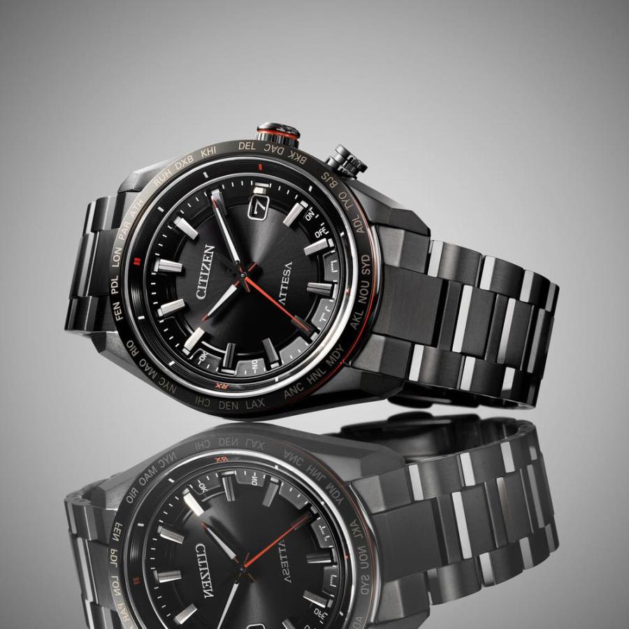CITIZEN シチズン ATTESA アテッサ ACT Line エコ・ドライブ電波 チタン ブラック CB0286-61E 【安心の5年保証】の画像