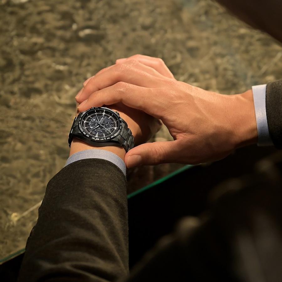 CITIZEN シチズン ATTESA アテッサ ACT Line HAKUTO-Rコラボ Black Crystalized Titanium Collection AT8287-62E【安心の5年保証】の画像