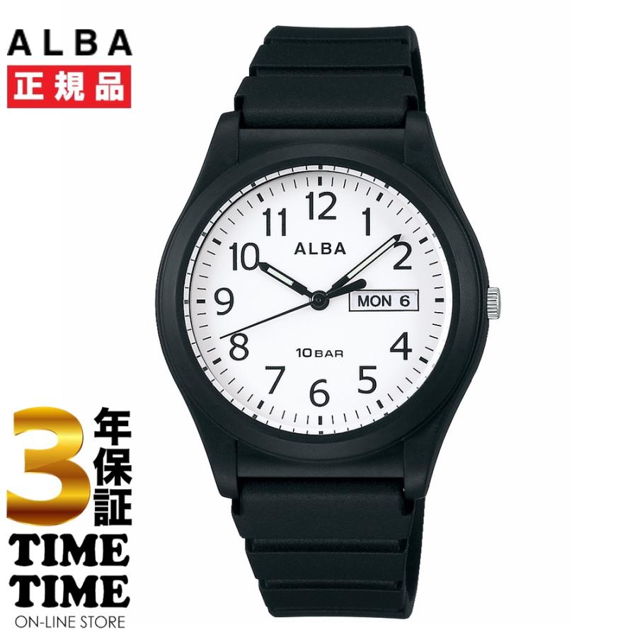 SEIKO セイコー ALBA アルバ メンズ アナログ ブラック ホワイト 