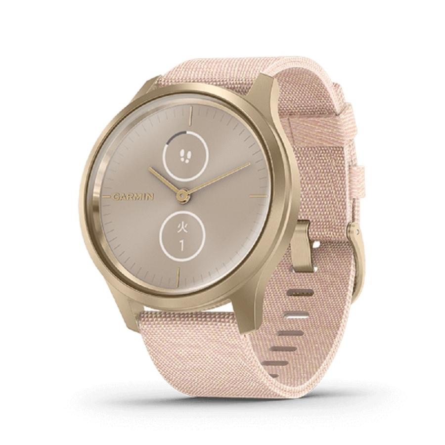 Garmin ガーミン Vivomove Style ヴィヴォムーブスタイル Blush Pink Nylon Light Gold 010 02240 72 安心のメーカー1年保証 時計専門店タイムタイム 通販 Paypayモール