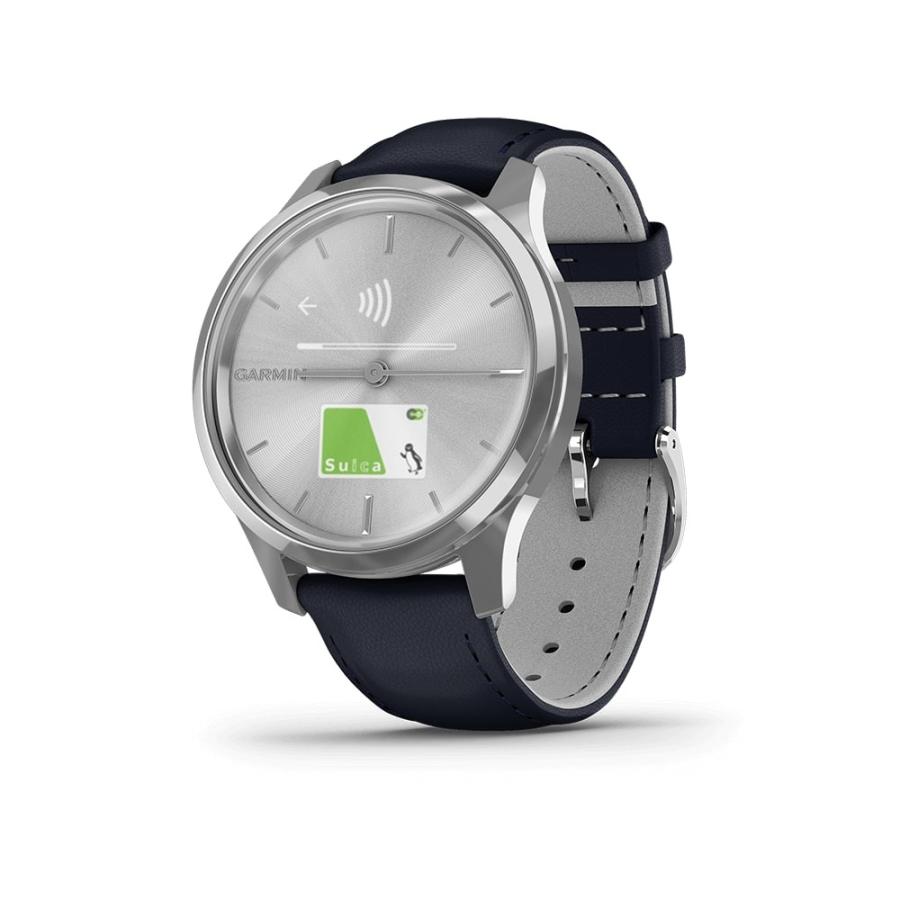 GARMIN ガーミン vivomove Luxe Navy Leather/Silver 010-02241 GARMIN ガーミン vivomove Luxe Navy Leather/Silver 010-02241