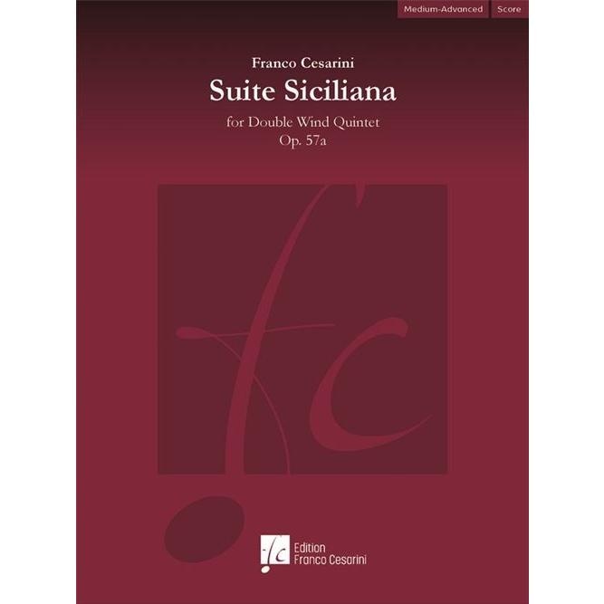 (楽譜) シチリアーナ組曲 / 作曲：フランコ・チェザリーニ (ダブル・ウィンド・クインテット)(スコア+パート譜セット)｜wbpplus