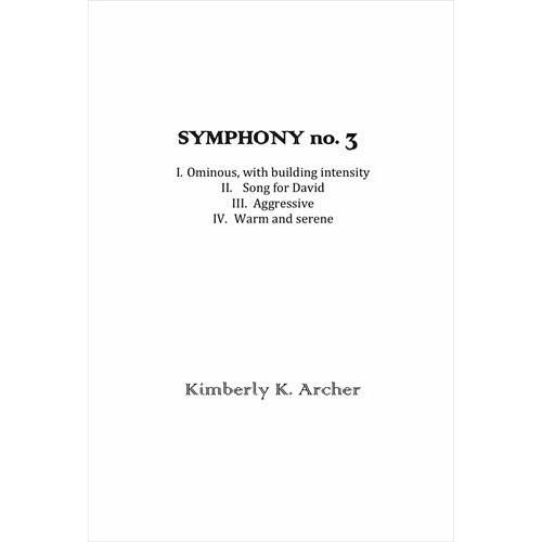 (楽譜) 交響曲第3番「デヴィッドのために」 / 作曲：キンバリー・アーチャー (吹奏楽)(スコア+パート譜セット)｜wbpplus