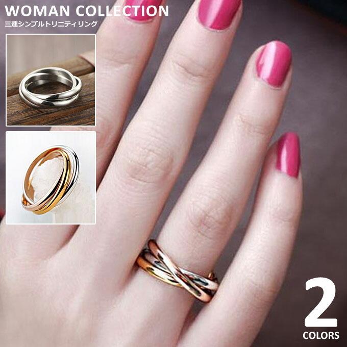 指輪 レディース ゴールド リング ピンクゴールド クロス シルバー 3色 メール便送料無料 Acc 073 Woman Collection 通販 Yahoo ショッピング