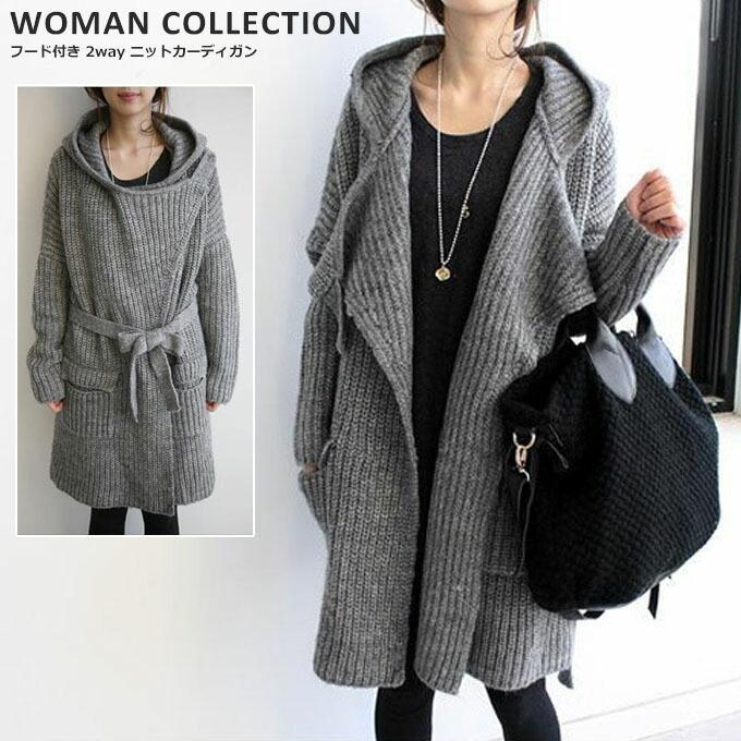 カーディガン ロングカーディガン ニットカーディガン 秋物 秋 冬 大人 シンプル きれい 厚手 レディース Cd 062 Woman Collection 通販 Yahoo ショッピング
