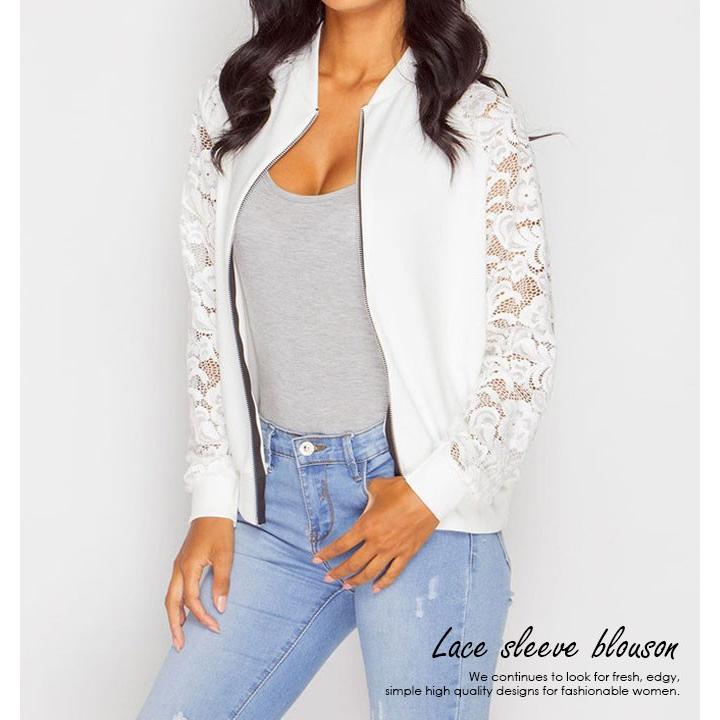 ジャケット ブルゾン レディース 春 夏 春夏 アウター 薄手 レース カジュアル ジップアップ 羽織り メール便送料無料 Jk 061 Woman Collection 通販 Yahoo ショッピング