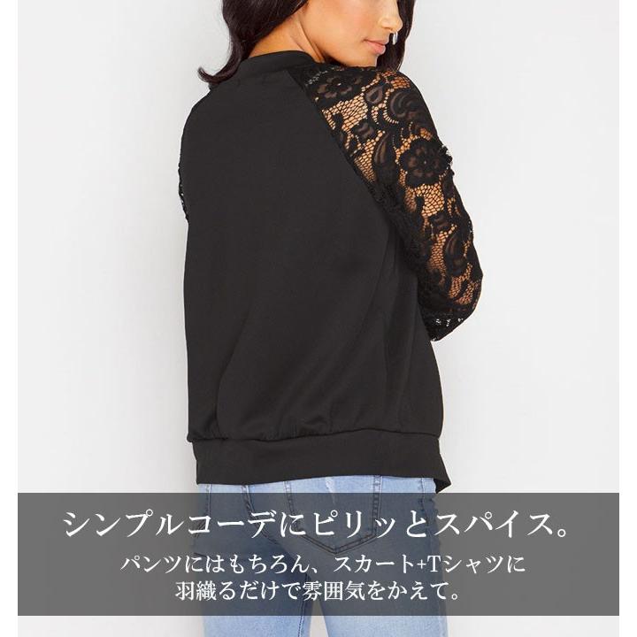 ジャケット ブルゾン レディース 春 夏 春夏 アウター 薄手 レース カジュアル ジップアップ 羽織り メール便送料無料 Jk 061 Woman Collection 通販 Yahoo ショッピング