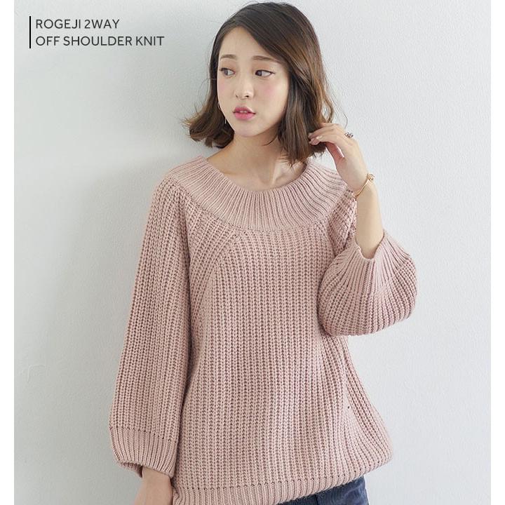 春ニット ざっくりニット レディース 春カラー プチプラ 2way ボリューム オフショルダー 大人カワイイ Kn 106 Woman Collection 通販 Yahoo ショッピング
