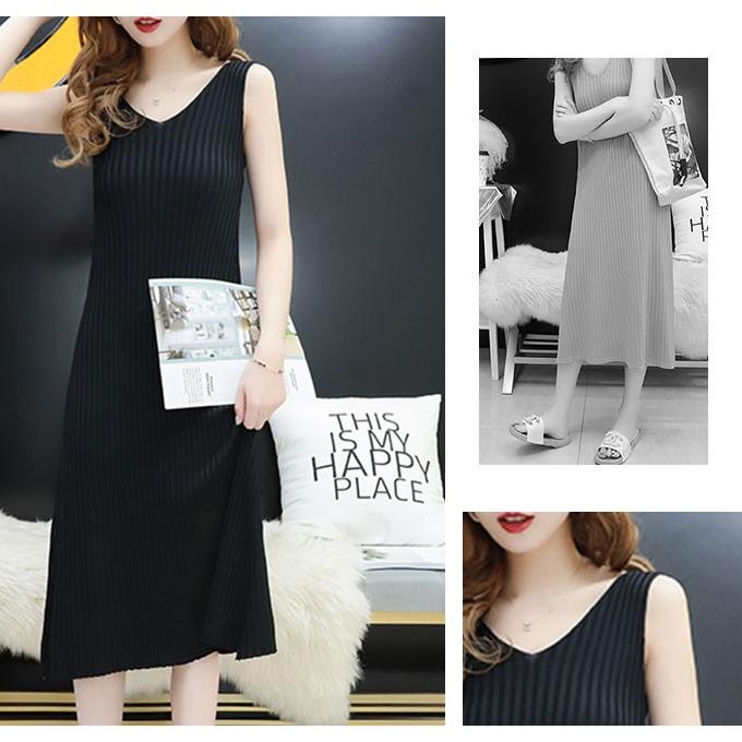 SUMMER KNIT FRILL DRESS リブ　ニット　マキシ ワンピ SUMMER KNIT FRILL DRESS リブ ニット マキシ ワンピ - メルカリ