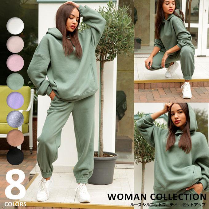 セットアップ レディース スウェット ランニング 部屋着 上下セット 秋 冬 おしゃれ ゆったり ベーシック 防寒 着回し カジュアル 送料無料 Su 044 Woman Collection 通販 Yahoo ショッピング