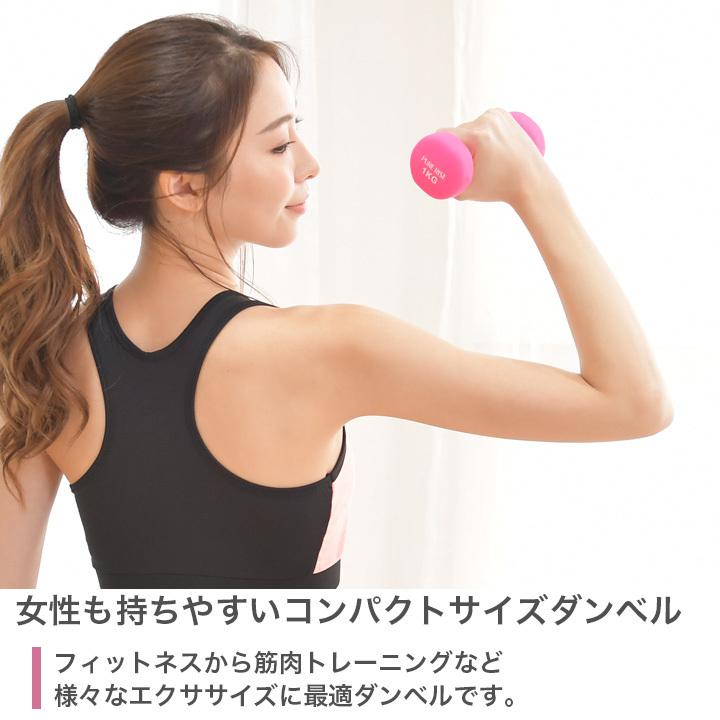 エクササイズダンベル1kg ダンベル 女性 男性 ダイエット エクササイズ