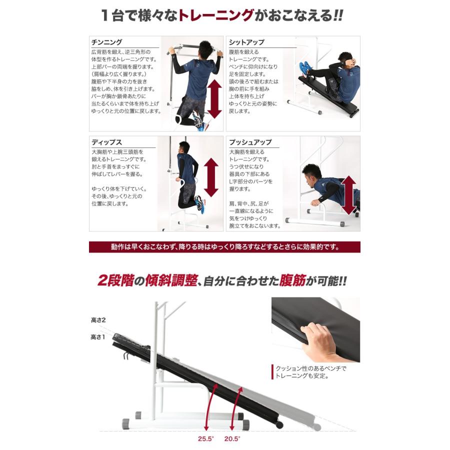 ぶら下がり健康器 腹筋ベンチセット マルチジム 懸垂 筋トレ