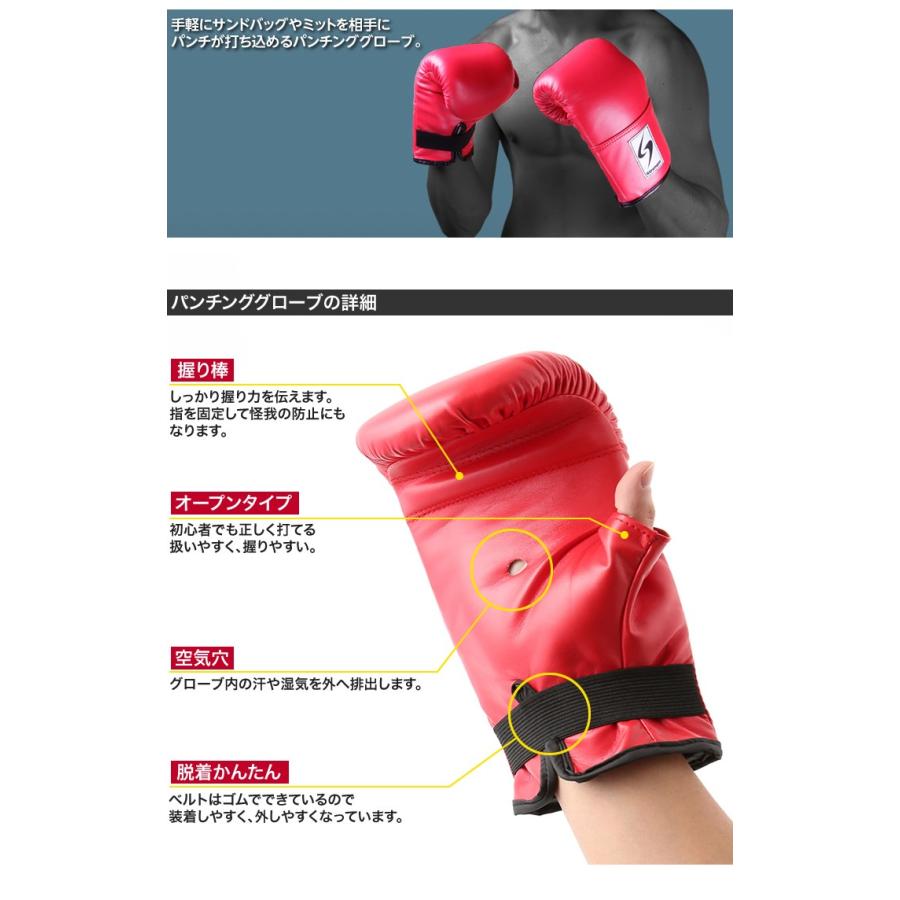 【送料無料】パンチンググローブ　左右セット ボクササイズ ボクシング 打撃練習 |  | 01