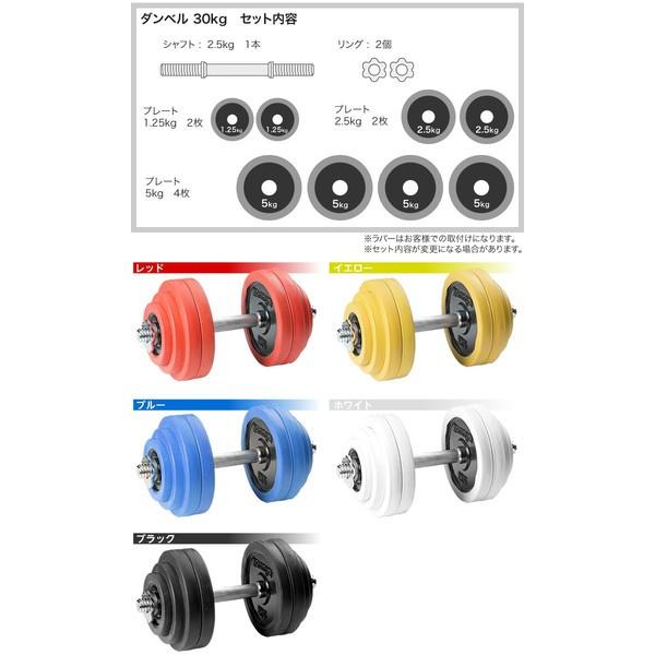 ラバー付きダンベル 片手30kgセット : ワイルドクラス - 通販 - Yahoo