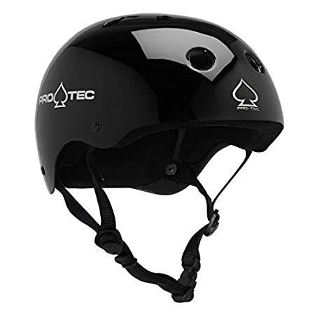 PRO-TEC Classic EPS Foam Liner Gloss Black Large Skateboard Helmet - CE/CPS ヘルメット