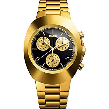 ワンピなど最旬ア！ Rado R12949153 PVDブレスレット ブラックダイヤル - 腕時計 38mm ゴールド クロノグラフ オリジナル 腕時計