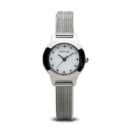 熱販売 BERING 11125-000 女性のステンレススチールシルバーブレスレットバンドホワイトダイヤルスマートウォッチ 腕時計