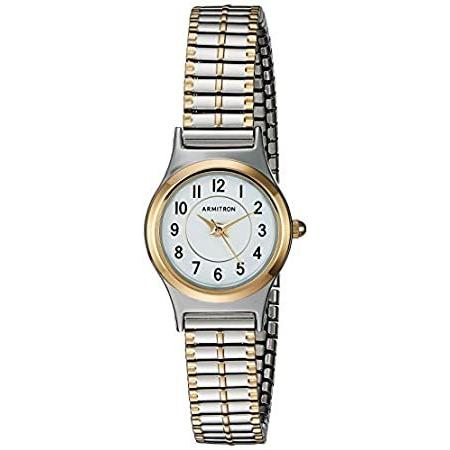 Armitron女性の75 / 5420wttt Easy to Read Dial Two - Tone Expansion Band Watch