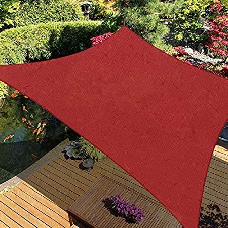 【高額売筋】 iCOVER 12'x16' Sun Shade Sail Canopy, 185GSM Fabric Permeable Pergolas Top サンシェード