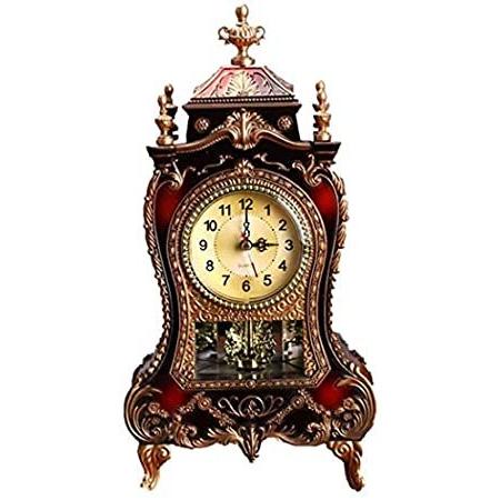 【驚きの値段で】 Mantel Clock,Archaistic Decorative Table Clock Vintage Chiming Clock with S 置き時計
