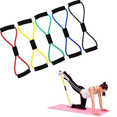 ouhoe Yoga Resistance Exercise Bands Gym Fitness Equipment Pull Rope 8 Word エキスパンダー