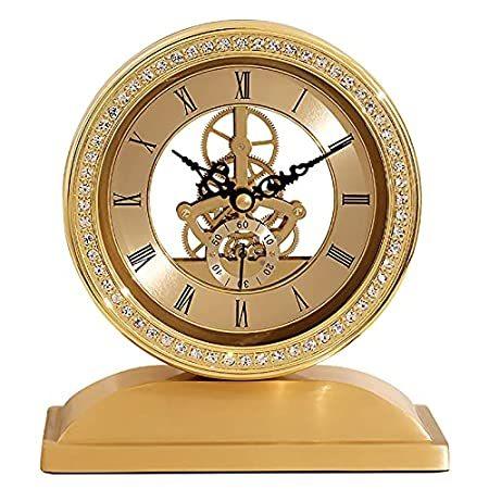 熱販売 Clock Mantle Clock Desk Metal Clock, Mantel ZWYY for Sile Décor Room Living 置き時計