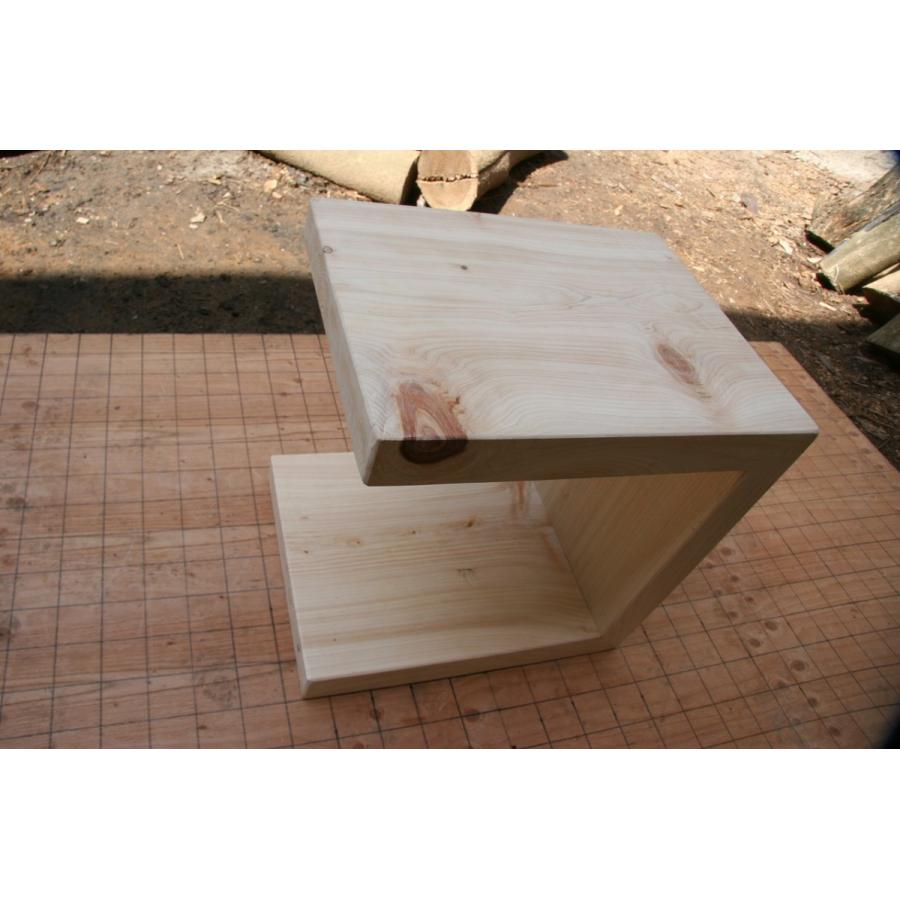 ひのき（桧）、サイドテーブル、ナイトテーブル、一人用ベンチ、一枚板、天然木、無垢材、 :HN-7378J2F:Wood 出雲 - 通販