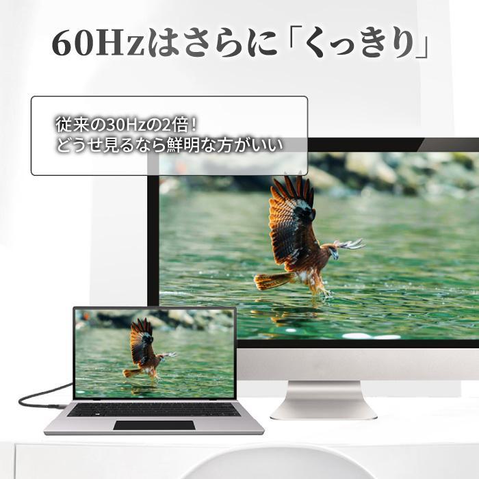 HDMIケーブル1m 2m iPhone Type-C 変換 タイプC 4K 車 プロジェクター HD パソコン テレビ 会議 ミラーリング | ブランド登録なし | 01