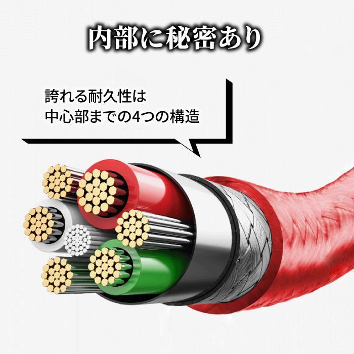 iPhone 充電ケーブル 3in1 タイプC USB Type-C ケーブル 急速充電 1.2m Android コンパクト microUSB 断線防止 | ブランド登録なし | 11