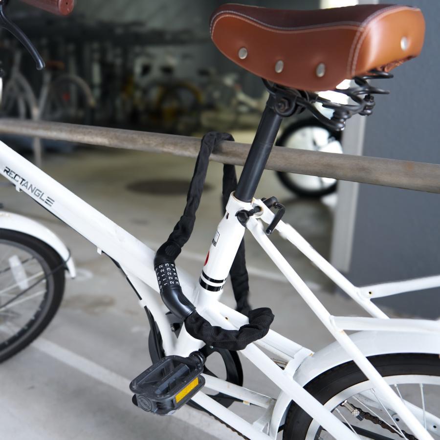 チェーンロック 自転車 カギ 鍵 ダイヤル式 頑丈 軽量 鍵不要 自転車ロック 120cm 160cm 防犯 ロードバイク 暗証番号 盗難防止 | ブランド登録なし | 15