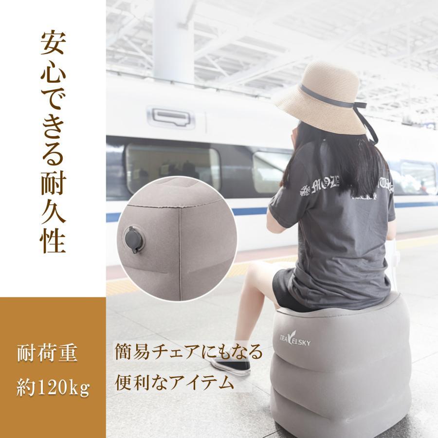 フットレスト 飛行機 車 フットレスト デスク 足置き オットマン デスク下 座椅子 チェア ポンプ エアー 快眠 新幹線 クッション 爆買 | ブランド登録なし | 17