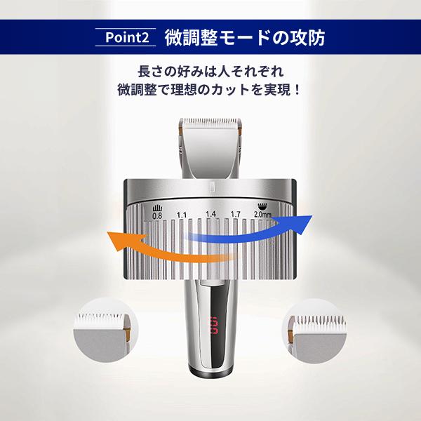 バリカン 散髪 防水 電動バリカン 充電式 プロ仕様 電気 コードレス 丸坊主 子供 静音 セルフカット ヘアカッター 簡単 カット 小型 | ブランド登録なし | 03