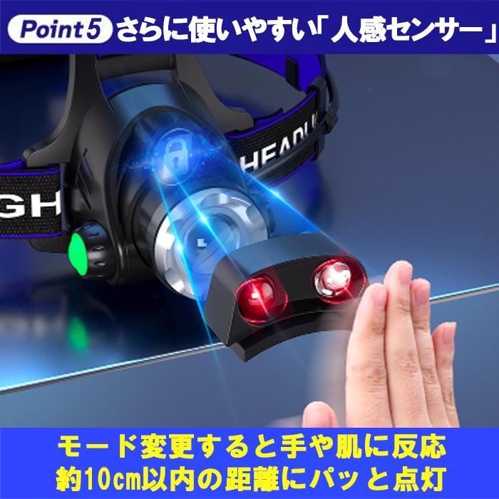 ヘッドライト 充電式 led 釣り 防水 明るい ヘッドライト最強ルーメン