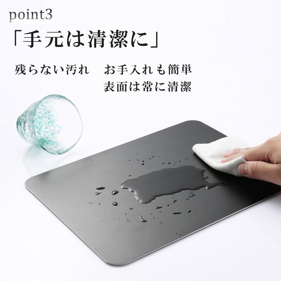 マウスパッド おしゃれ アルミ ゲーミング 男性 女性 手首 かわいい シンプル PC パソコン 持ち運び 薄型 小型 滑り止め | ブランド登録なし | 06