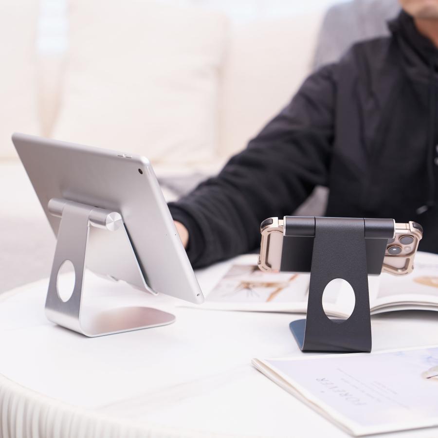 タブレットスタンド ipad アルミ iPhone iPadスタンド タブレット ホルダー スマホ ホルダー スマホスタンド 充電 卓上 置き型 爆買 | ブランド登録なし | 15