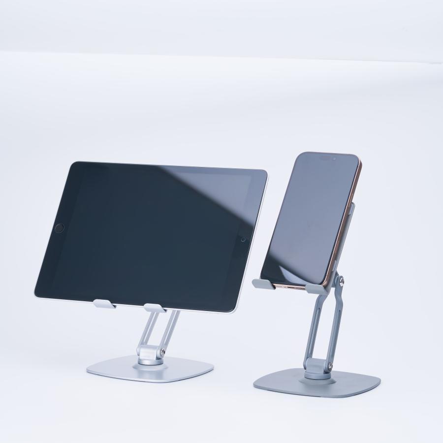 タブレットスタンド アーム タブレットホルダー アルミ スマホスタンド 卓上 回転 スタンド 折りたたみ 角度 高さ 調整 持ち運び おしゃれ 爆買 | ブランド登録なし | 17