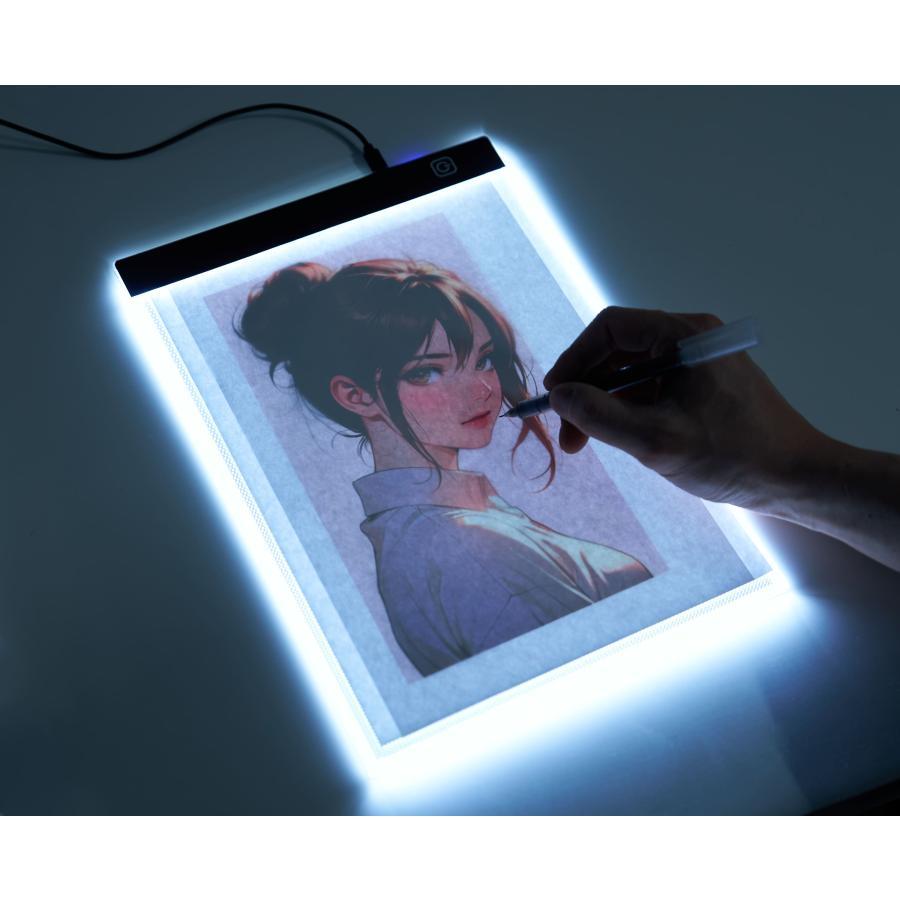 トレース台 A4 サイズ 薄型 LED 写し絵 イラスト 調光トレースパネル 製図 写経 アニメ 製図 漫画  薄型 ライトテーブル 保育 お絵かきボード 光る 爆買 | ブランド登録なし | 13