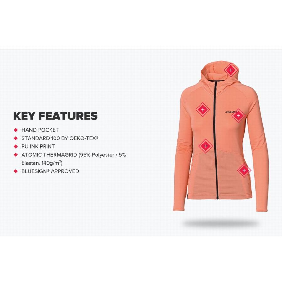④ATOMIC 【アトミック】パーカー ATOMIC（アトミック） 【B級品】アトミック パーカー W ALPS FZ HOODIE