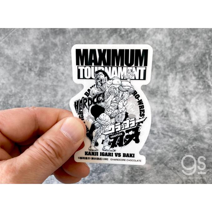 刃牙×ハードコアチョコレート 透明ステッカー＆アクリルキーホルダー