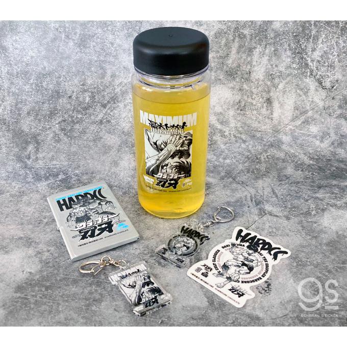 刃牙×ハードコアチョコレート 透明ステッカー＆アクリルキーホルダー