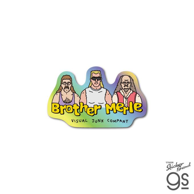 BROTHER MERLE ホログラムミニステッカー CREW ブラザーマール